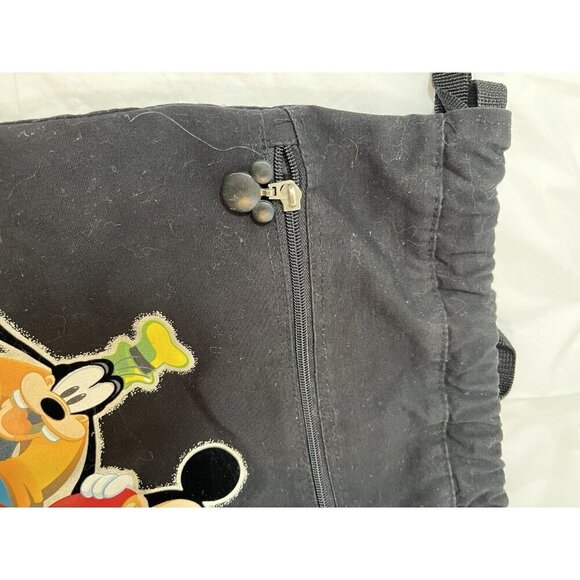 Walt Disney World Backpack Micky Mouse Printed Black Canvas Fabric - Picture 13 of 13